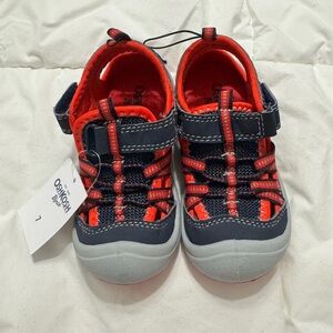 OshKosh B'gosh Red and Gray Kids Sneakers